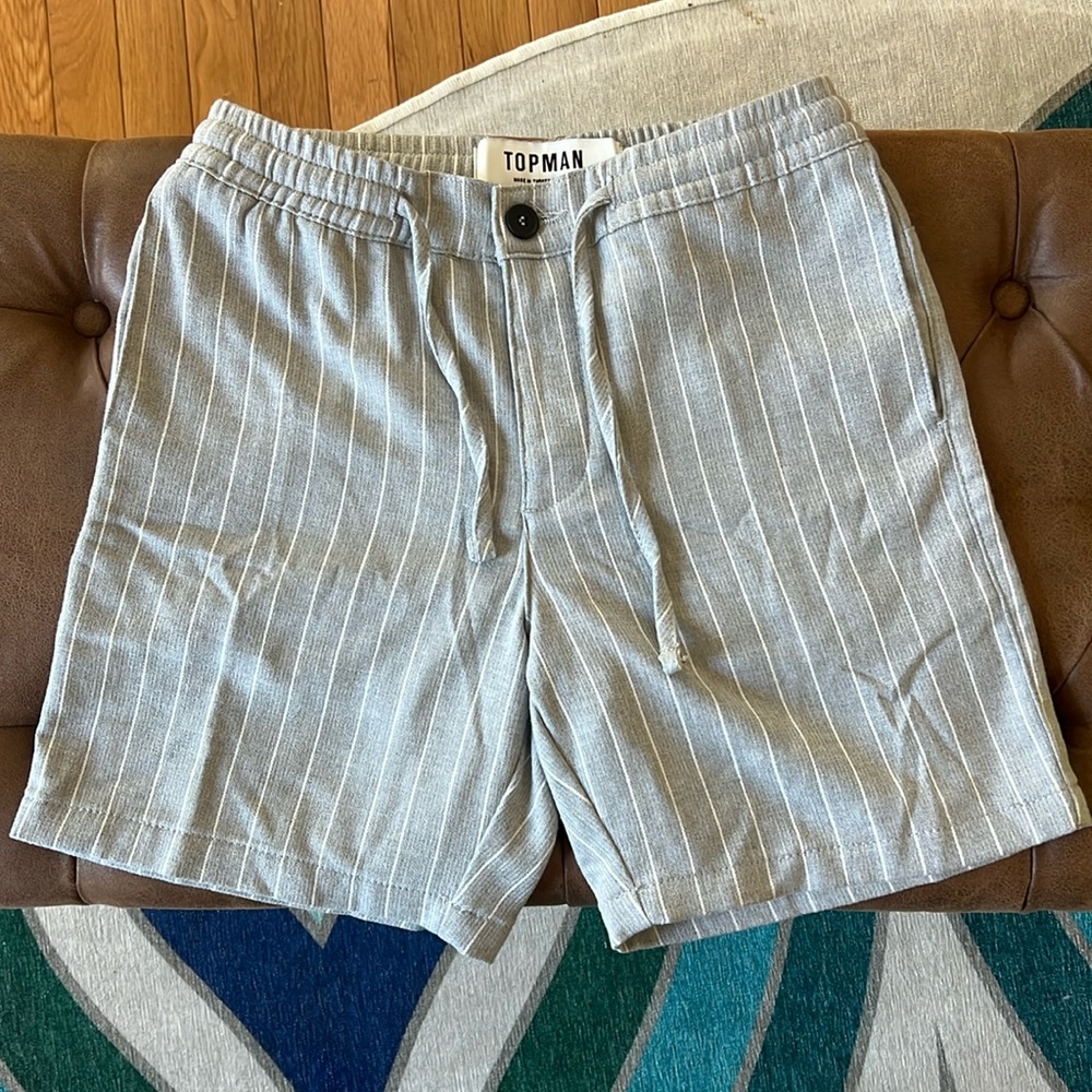 Topman elastic waist cotton shorts